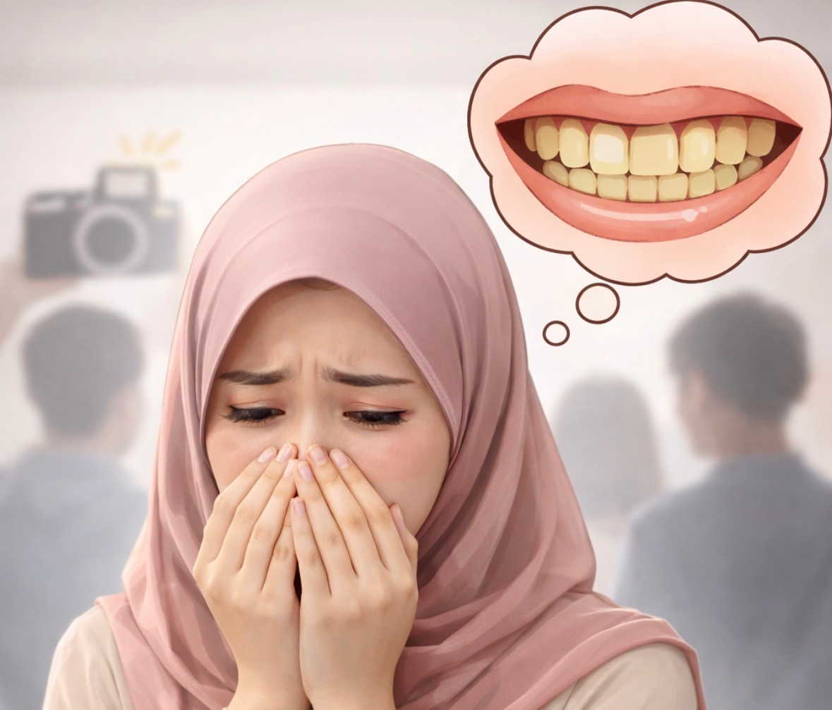 Malu nak senyum